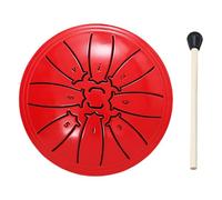 LYEAA Tambor de lengua de acero de 8 notas para curación de sonido y meditación, tambor de lengua de acero de 8 notas