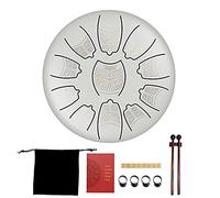 LYEAA Tambor de lengua de acero etéreo de 6 pulgadas, tanque de tambor de mano de 11 melodías con mazos, baquetas, cunas de dedos, bolsa de tambor, soporte para baquetas, accesorios para instrumentos