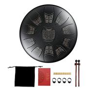 LYEAA Tambor de lengua etéreo de acero de 6 pulgadas, tanque de tambor de 11 melodías con mazos de baquetas de dedos para cunas de batería, soporte para percusión, accesorios para adultos y niños