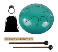 LYEAA Tambor de mano de 6 pulgadas y 8 notas con bolsa para meditación y yoga, regalo de tambor zen