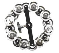 LYEAA Tambor de pandereta portátil con sonajeros de doble fila para juegos de batería y percusión