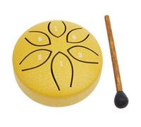 LYEAA Timbre de lluvia de 7,6 cm y 6 notas, instrumento de percusión, tambor con mazo de tambor para meditación, yoga, regalo zen