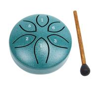 LYEAA Timbre de lluvia de 7,6 cm y 6 notas, instrumento de percusión, tambor con mazo de tambor para meditación, yoga, regalo zen