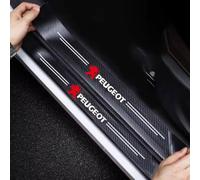 LYENMD 4 Piezas Protector Umbral Puerta Coche para Peugeot 308 CC I 2009-2011 2011-2015, Pegatinas Protective de Umbral de Puerta Bienvenidos Pedal Estribos Decoración