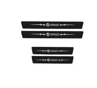 LYENMD 4 Piezas Protector Umbral Puerta Coche para Smart 451 453 Fortwo Forfour, Pegatinas Protective de Umbral de Puerta Bienvenidos Pedal Estribos Decoración