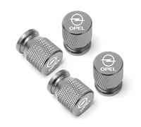 LYENMD 4 Piezas Tapones de Válvula de Coche para Opel Astra h g j k f Zafira a b Corsa b c d Mokkav Insignia, Tapas Válvulas Neumático Tapas de Cubierta de Polvo Resistentes A La Corrosión,Silver
