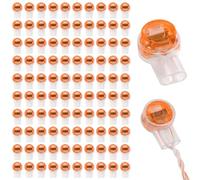 Lyeteung 100 Piezas K2 Conectores de Empalme, Conector de Cableado UY2, Conectores de Cable Telefónico, Conectores Rreparación de Cables Telefónicos de 2 Cables, para Telefólos Cables, Naranja