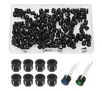 Lyeteung 150 Piezas 3mm Soporte de LED Diodo en Plástico Negro, Zócalo de Diodo Portalámparas LED, Diodo Soporte Clip Montaje, LED Diodo Socket