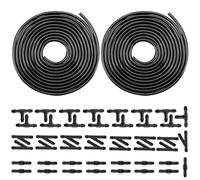 Lyeteung 2 Piezas 4m Manguera Limpiaparabrisas Coche, con 45 Piezas Conector Manguera, Kit Universal de Manguera de Limpiaparabrisas, para Conectar la Bomba de Agua del Coche y las Boquillas