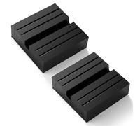 Lyeteung 2 Piezas Goma Gato Hidraulico 75mm, Cuadrado Gato Jack Lift Pad, Almohadilla de Elevación para Gato con Ranura, Universal Car Jack Pad, para Elevadores Gatos