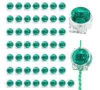 Lyeteung 50 Piezas UG Conectores de Empalme, Conector de Cableado UG, Conectores de Cable Telefónico, Conectores Rreparación de Cables Telefónicos de 2 Cables, para Telefólos Cables, Verde