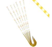 Lyeteung 6 Piezas 200mm 2V - 18V Precableado Tira de LED, 2835 Modelismo Ferroviario luces LED, SMD LED luz Autoadhesiva Flexible, Amarillo