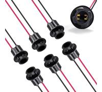 Lyeteung 6 Piezas T10 Conector de Soporte de Enchufe de Extensión de Bombilla, T10 Soporte para Portalámparas con Cable, para Automóviles Bicicletas Barcos