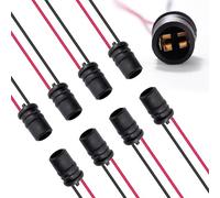 Lyeteung 8 Piezas T10 Conector de Soporte de Enchufe de Extensión de Bombilla, T10 Soporte para Portalámparas con Cable, para Automóviles Bicicletas Barcos