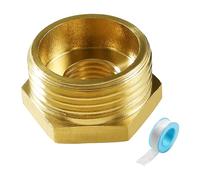 Lyeteung Reductor de Latón Macho G3/4 a Rosca Hembra G1/4, Conectores Reductores de Latón, Conector de Latón Rosca Hexagonal con Cinta de Materia Prima, para Conexión de Tubería