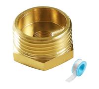 Lyeteung Reductor de Latón Macho G3/4 a Rosca Hembra G1/8, Conectores Reductores de Latón, Conector de Latón Rosca Hexagonal con Cinta de Materia Prima, para Conexión de Tubería