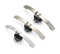 LYEUXHJPX Pearl Nickel 128mm Camper Car Push Lock with Handle RV Caravan Boat Motor Home Cabinet Drawer Latch Button Locks 1Pcs