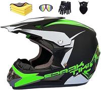 LYEVA Casco de Motocross for Niños,Casco Moto Niño 5-12 Años Homologado ECE y DOT con Set de Guantes, Gafas y Máscara-MX Quad Enduro Off Road ATV Scooter Descenso y Go Karting (5,S(52-56cm))