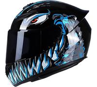 LYEVA Moto Integral Casco de Moto, Casco de Moto Rading Moda de Cara Completa, Ligero para Carreras de Motos (B,L)