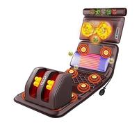 LYFDPN Colchoneta de Masaje de Cuerpo Completo con Calor, Almohadilla de Silla de colchón de Masaje con 10 Motores vibratorios, Masaje Shiatsu de Cuello y Masaje con Rodillo