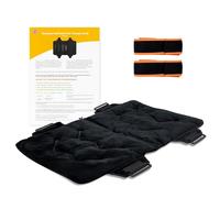 LyfeFocus Alfombrilla reutilizable de alta calidad para aliviar el dolor de espalda, apta para microondas y congelable, paquete de compresas de frío o calor para tensión muscular y lesiones, funda de