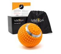LyfeFocus Bola de masaje con 5 ajustes de vibración para dolor y tensión muscular (naranja)