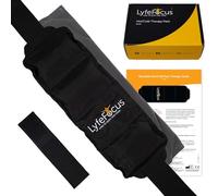 LyfeFocus Paquete de hielo de gel caliente y frío reutilizable multiusos de alta calidad para alivio del dolor de hombros, piernas y espalda: correa de extensión, apta para microondas y congelable,