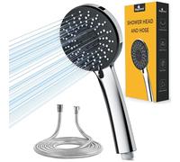 LYFHJD and Hose 1.5m, High Showerhead with Spray Modes- Bathroom Powerful & Handheld Shower Head for Low Water Pressure