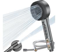 LYFHJD and Hose 15Grade Hard Water Filter 4 Jet Modes High Pressure Bathroom Handheld Massage Shower Head Removal Residual Chlorine
