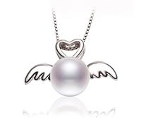 LYFHJD Angel Wings Pendant Necklaces Natural Freshwater Pearls