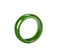 LYFHJD Anillo de Jaspe hetiano Esmeralda Natural para Mujer y Hombre, joyería para Parejas, Anillo Esmeralda (Color: Verde, tamaño: 0.630 in)
