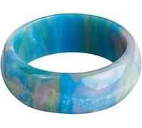 LYFHJD Anillos Gruesos Coloridos Bandas Chica Mujer Anillos Estilo Simple Nubes Azules Anillo Arco Iris Anillo Acrílico, para Hombres Mujeres Halloween Navidad Regalos del día de San Valentín (Color