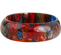 LYFHJD Anillos Gruesos Coloridos Bandas Chica Mujer Anillos Estilo Simple Nubes Azules Anillo Arco Iris Anillo Acrílico, para Hombres Mujeres Halloween Navidad Regalos del día de San Valentín (Color