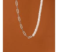 LYFHJD Authentic Luxury Natural Pearls Chain Links Necklace For Women Wedding Jewelry