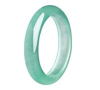 LYFHJD Brazalete de Jade, Brazalete de Jade para Mujer, Brazalete de Jade Natural de Grado A, Brazalete de Jade con Flor Flotante de Color Verde Claro para Mujer, Trae Buena Suerte, con Joyero