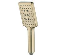 LYFHJD Brushed Gold Handheld Function Water Saving Head,ABS Square Head with 1.5M Stainless Steel Shower Hose and Holder,A