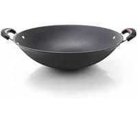 LYFHJD Cast Iron Pan Big Pot Round Bottom Wok Uncoated Non Stick Double Ear Fryin Pan Casserole Selected Kitchen Pots Chinese cookware(2 38cm)