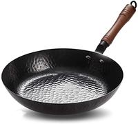 LYFHJD Cast Iron Wok Non-Coated Non-Stick Pan Smokeless Fried Pan Cook Pots Kitchen Cookware Chef Pan Cooking Tools