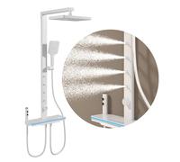LYFHJD CUHSA Shower System Thermostatic Piano Key Shower Faucet Set with Digital Display Ambient Lights Shower Combo Set with Waist Jets Shower Head Handheld Sprayer Tub Spout Bidet Sprayer