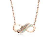 LYFHJD Cute Female Blue Pendant Necklace Rose Necklace Ladies Hollow Wedding Jewelry Pendant Necklace Jewelry Gift (Color : Rose White, Size : 45cm)