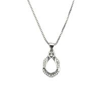 LYFHJD Elegant 925 Silver Necklace Water Drop Shape Emerald Gemstone Zircon Pendant Jewelry For Female Wedding Party Ornaments