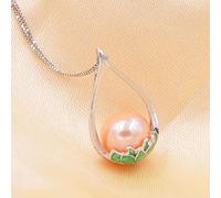 LYFHJD Enamel Freshwater Pearl Necklaces Pendant Chinese Ethnic 10-11mm Natural Pearls Jewelry