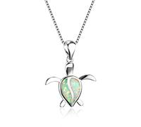 LYFHJD Exquisite Women's White Pendant Necklace Pendant Animal Chain Women's Necklace Cute Little Turtle Wedding Necklace Pendant Necklace Jewelry Gift