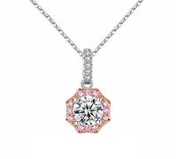 LYFHJD Flower-Shaped Initial Necklaces Pendant for Fine Jewelry Gift