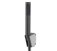 LYFHJD Handheld Head, Brass High Pressure Head,Hand with Adjustable ABS Hook Holder and 59 Inch Shower Hose,Black (Gray)