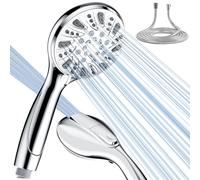 LYFHJD High Pressure Head and 1.5m Hose | Premium Chrome-Plated Handheld Shower with Wash Mode for Bathroom Cleaning