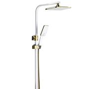 LYFHJD High Pressure Shower Head Handheld Spray 4-in-1 Wall Mounted Shower System with Digital Display Screen and 4 Function Adjustment Knob Shower Faucet Set for Bathroom