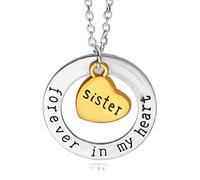 LYFHJD I Love You Forever In My Heart Family Dad Mom Daughter Sister Aunt Necklace Chain Creative Women Jewelry Accessories Pendant