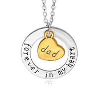 LYFHJD I Love You Forever In My Heart Family Dad Mom Daughter Sister Aunt Necklace Chain Creative Women Jewelry Accessories Pendant