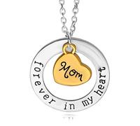 LYFHJD I Love You Forever In My Heart Family Dad Mom Daughter Sister Aunt Necklace Chain Creative Women Jewelry Accessories Pendant